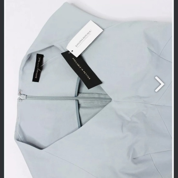 Banana Republic Womens Dress Pencil Midi Sleeveless Summer Blue size 0 MSRP $138 - Picture 2 of 10